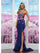 Prom Dresses Formal Long Fitted Slit Prom Dress  Royal