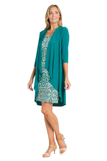 Mother of the Bride Dresses Short Mother of the Bride Cocktail Jacket Dress Green