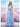 Prom Dresses Long Print Organza Formal Prom Dress  Blue