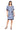 Cocktail Dresses Short Cocktail Wrap Dress White/Denim