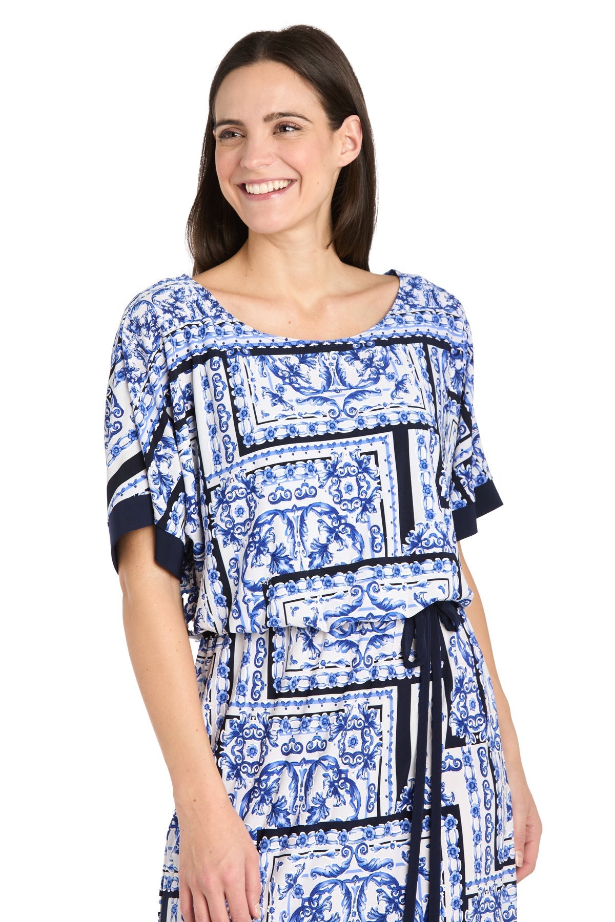 Cocktail Dresses Short Petite Cocktail Dress White/Denim
