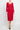 Mother of the Bride Dresses Long Sleeve Button Cocktail Midi Dress Classic Red