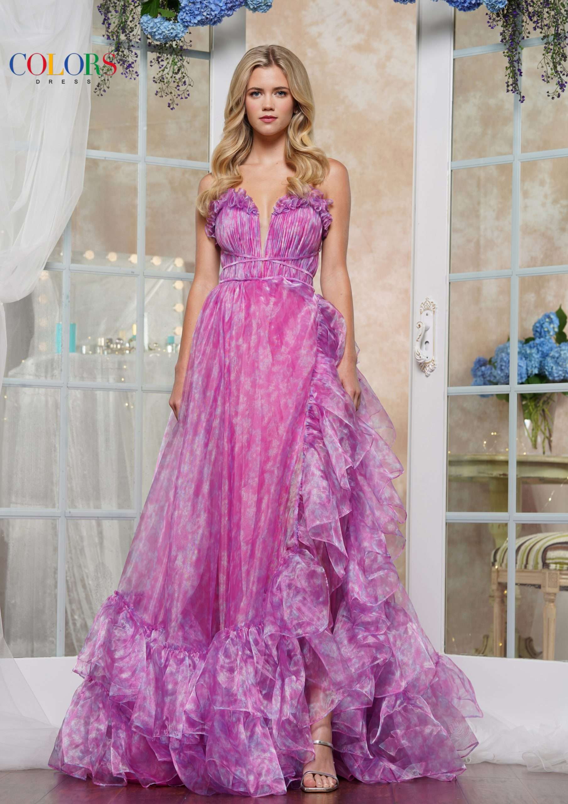 Prom Dresses Formal Long Ball Gown Pleated Prom Dress  Azalea