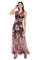 Formal Dresses Long Metallic Ombre Formal Petite Dress Charcoal/Rose