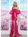 Prom Dresses Fitted Long Formal Slit Prom Dress Hot Pink