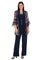 Pant Suit Long Mother of the Bride formal Pant Suit Navy/Pink