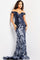 Prom Dresses Fitted Long Formal Prom Dress Navy/Light Blue