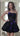 Cocktail Dresses Short Floral Applique Mini Cocktail Dress Black Purple