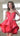 Cocktail Dresses Short Cocktail 3D Floral A Line Dress Hot Pink