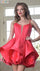 Cocktail Dresses Short Cocktail 3D Floral A Line Dress Hot Pink