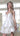 Cocktail Dresses Short Cocktail 3D Floral A Line Dress Off White