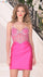 Cocktail Dresses Short Cocktail Fit Metallic Mini Dress Hot Pink