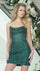 Cocktail Dresses Short Cocktail Beaded Fit Mini Dress  Deep Green