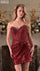 Cocktail Dresses Short Cocktail Beaded Sequin Dress Wine