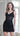 Cocktail Dresses Short Cocktail Sequin Beaded Applique Dress Black