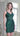 Cocktail Dresses Short Cocktail Sequin Beaded Applique Dress Deep Green