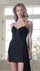 Cocktail Dresses Short Beaded Lace Fit Mini Cocktail Dress Black