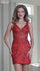 Cocktail Dresses Fitted Short Sequin Cocktail Dress Red