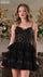 Cocktail Dresses A Line Short Cocktail Ruffle Dress Black