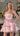 Cocktail Dresses Short A Line Printed Floral Ruffle Cocktail Dress Blush