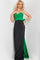 Prom Dresses Back Bow Fitted Long Formal Prom Dress Green/Black