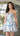 Cocktail Dresses Printed Short Cocktail A Line Dress Blue