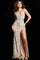 Prom Dresses High Slit Fitted Long Formal Prom Dress Nude/Silver/White