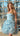 Cocktail Dresses A Line Ruffle Homecoming Cocktail Dress Blue