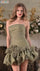 Cocktail Dresses Short Homecoming 3D Cocktail Dress Deep Sage