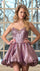 Cocktail Dresses Short Mini Cocktail Homecoming Dress Dusty Rose