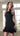 Cocktail Dresses Fitted Short Cocktail Floral Mini Dress Black