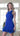 Cocktail Dresses Fitted Short Cocktail Floral Mini Dress Royal