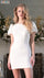 Cocktail Dresses Short Fit Homecoming Mini Cocktail Dress Off White