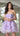 Cocktail Dresses A Line Lace Print Short Ruffle Floral Cocktail Dress Lilac