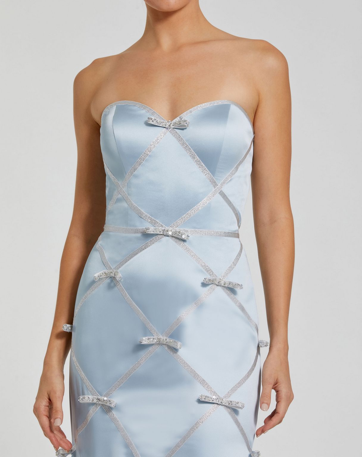 Prom Dresses  Fitted Prom Long Formal Evening Dress Powder Blue Silver