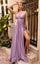 Prom Dresses A Line Long Formal Slit Prom Dress Lilac