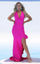 Prom Dresses Long Prom Formal High Slit Evening Dress Fuchsia