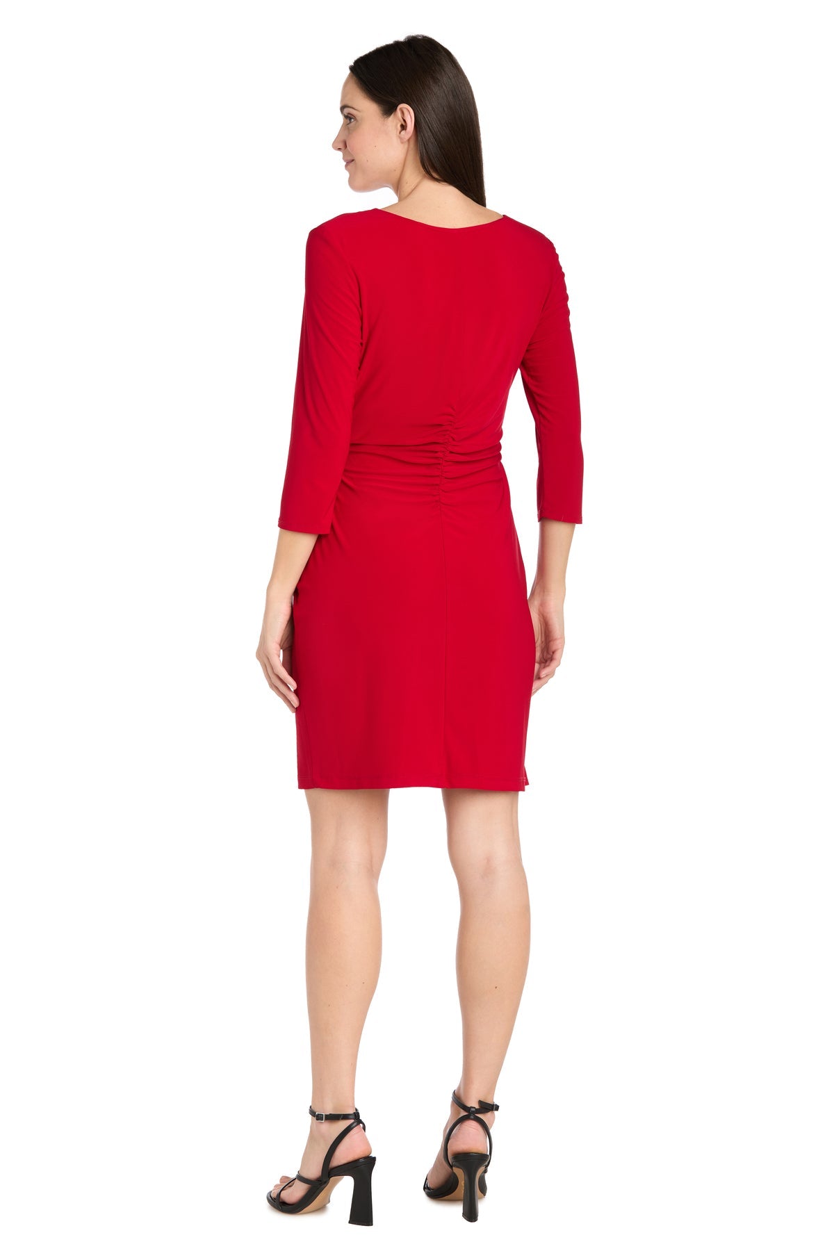 Cocktail Dresses Short Fitted Cocktail Wrap Dress Red