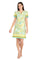 Cocktail Dresses Short Cocktail Printed Mini Dress Yellow/Aqua