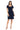 Cocktail Dresses Pleated Short Cocktail Fitted Dress Navy
