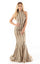 Prom Dresses Fitted Long Formal Printed Prom Dress Peach