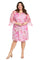 Plus Size Dresses Short Floral Ruffle Plus Size Dress Lavender/Rose