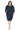 Plus Size Dresses Plus Size Knee Length Coctail Dress Navy/Nude