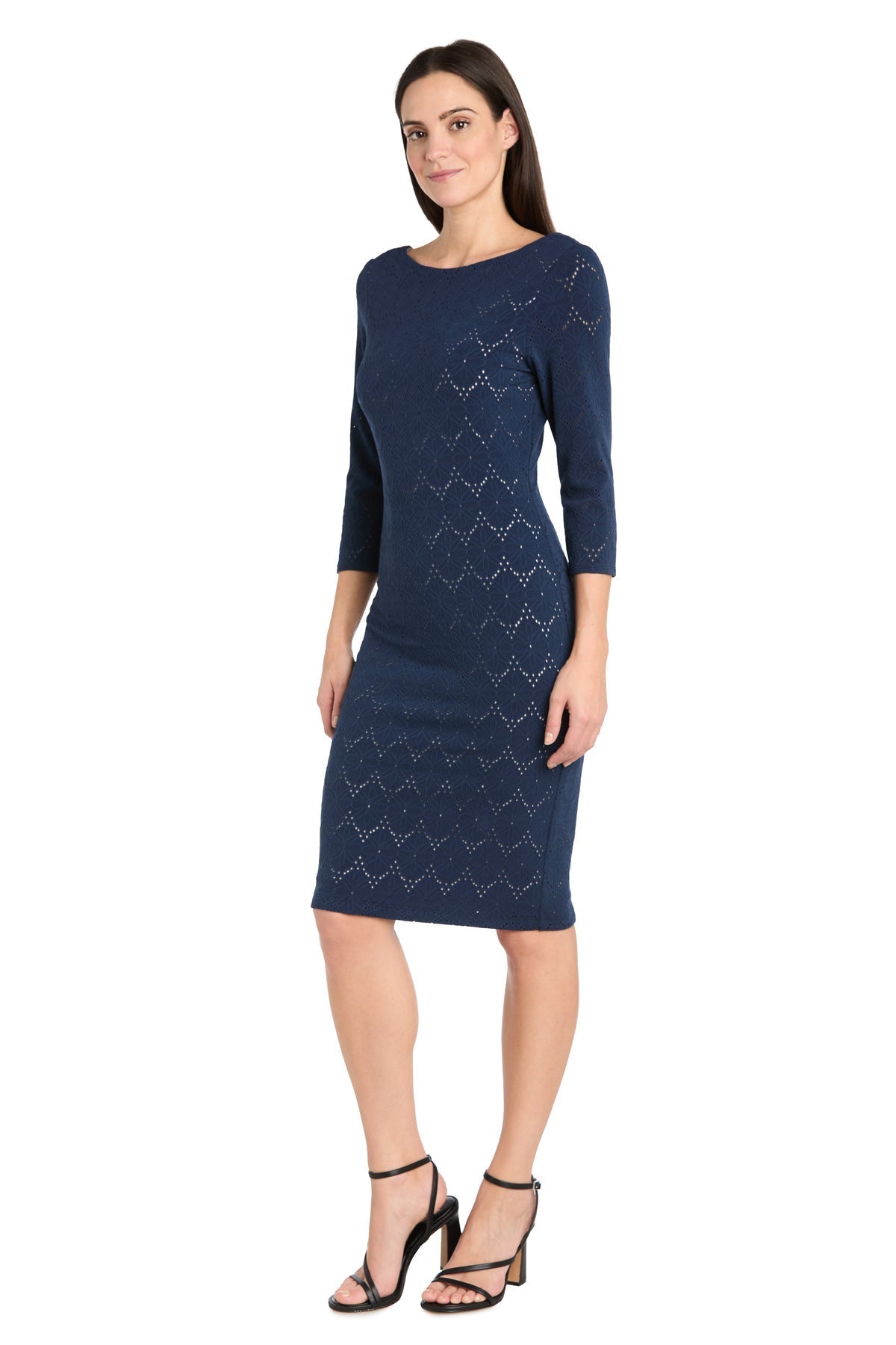 Cocktail Dresses Petite Knee Length Cocktail Dress Navy/Nude