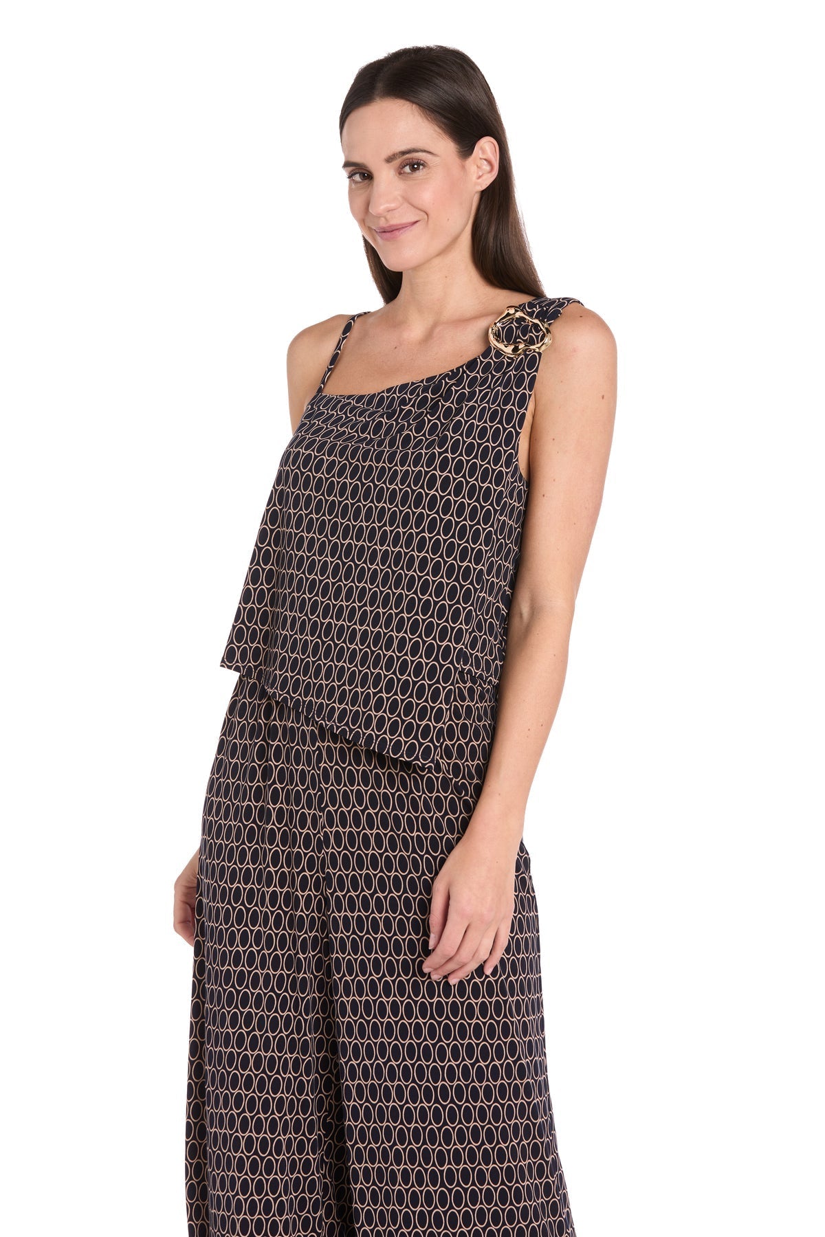 Jumpsuit Printed Long Formal Jumpsuit Navy