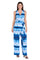 Jumpsuit Printed Long Formal Jumpsuit Blue
