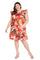 Plus Size Dresses Plus Size Short Floral Cocktail Dress Coral/Sand