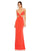 Prom Dresses Long spaghetti Strap Prom Gown Coral