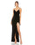 Prom Dresses Long Spaghetti Strap Fitted Prom Gown Black