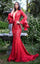 Prom Dresses Fitted Long Formal Lace Mermaid Floral Evening Prom Dress Red